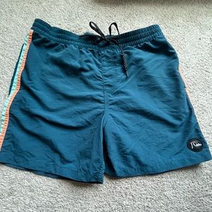 dark blue quicksilver swim trunks